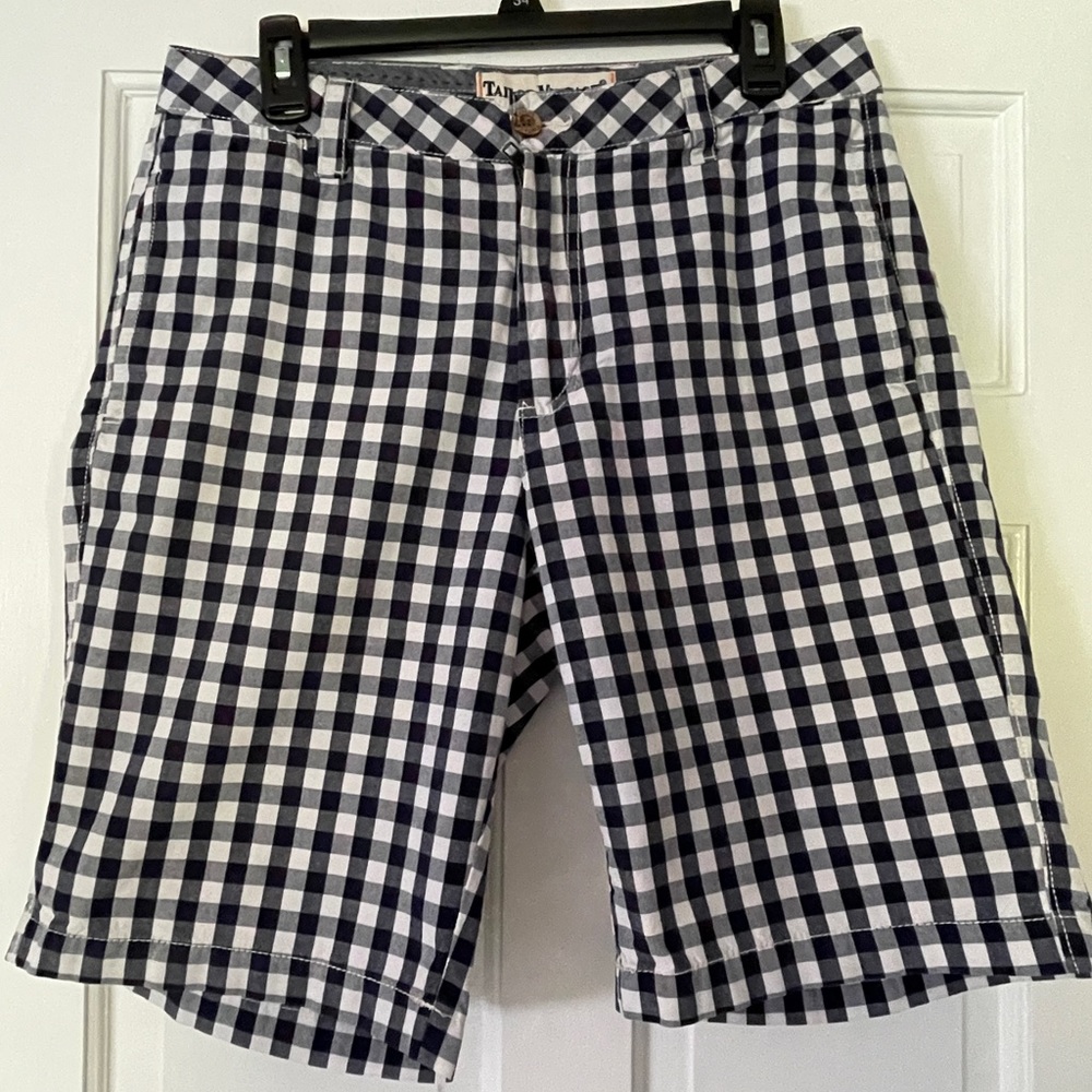 Taylor Vintage Navy Gingham Shorts size 30